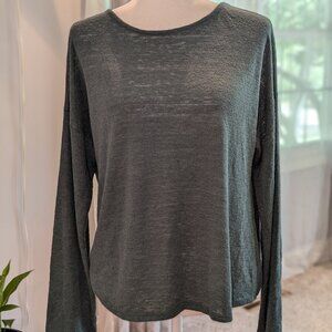 Project Social T green slub‎ sweater. Sz S